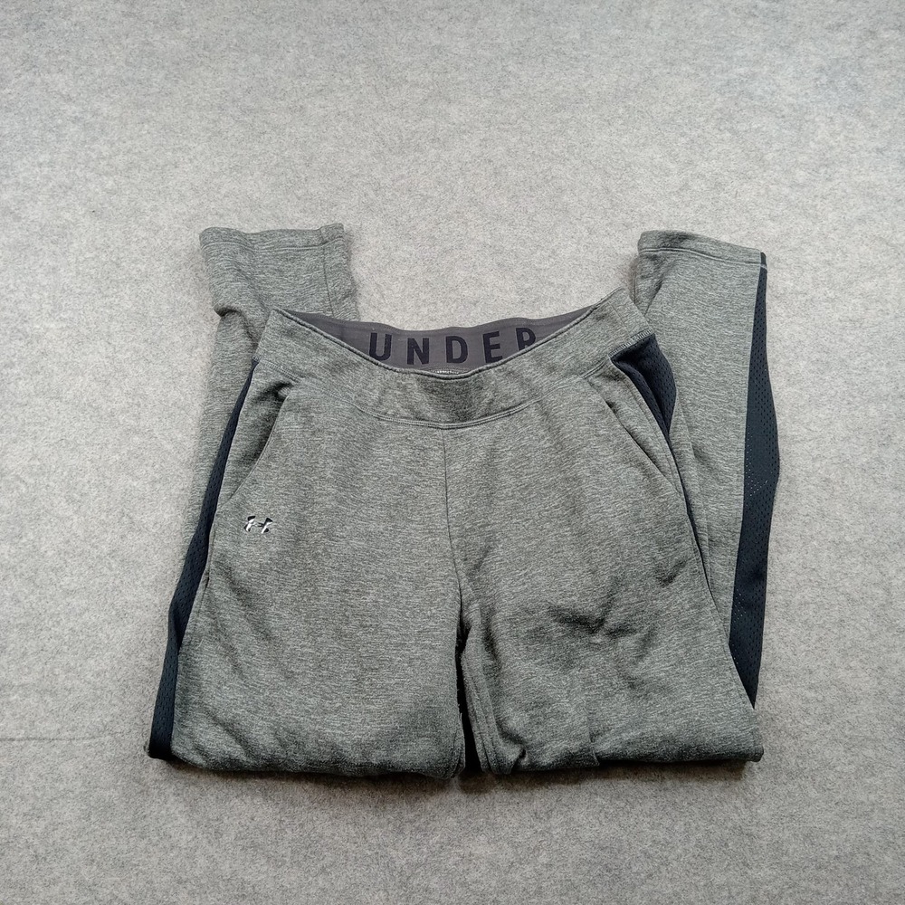 Under Armour Sweatpants Mens Medium Gray‎ Fleece Joggers Pockets 1347423